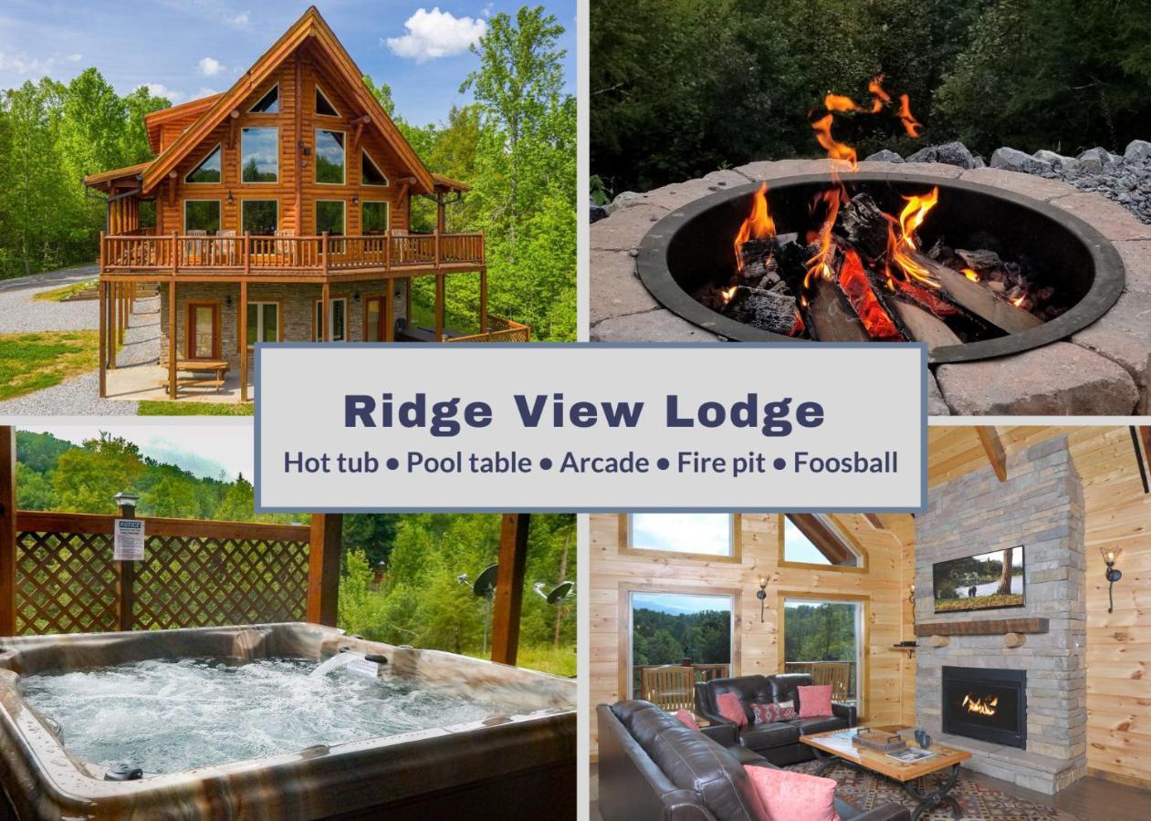 Ridge View Lodge Nature And Mountain View - Hot Tub - Firepit - Yard - Games Gatlinburg Dış mekan fotoğraf
