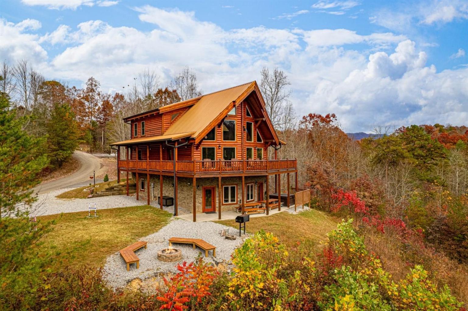 Ridge View Lodge Nature And Mountain View - Hot Tub - Firepit - Yard - Games Gatlinburg Dış mekan fotoğraf